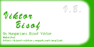 viktor bisof business card